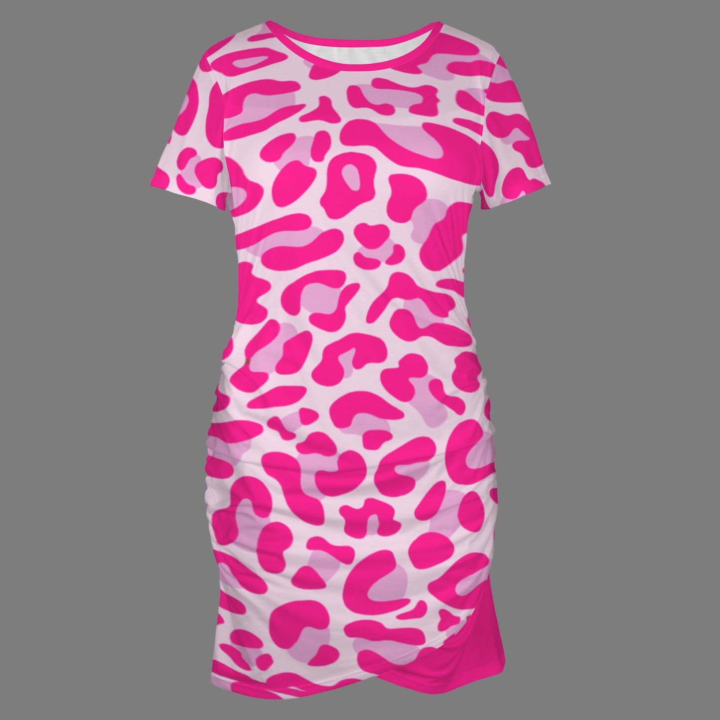 Hot Pink Leopard Bodycon Dress