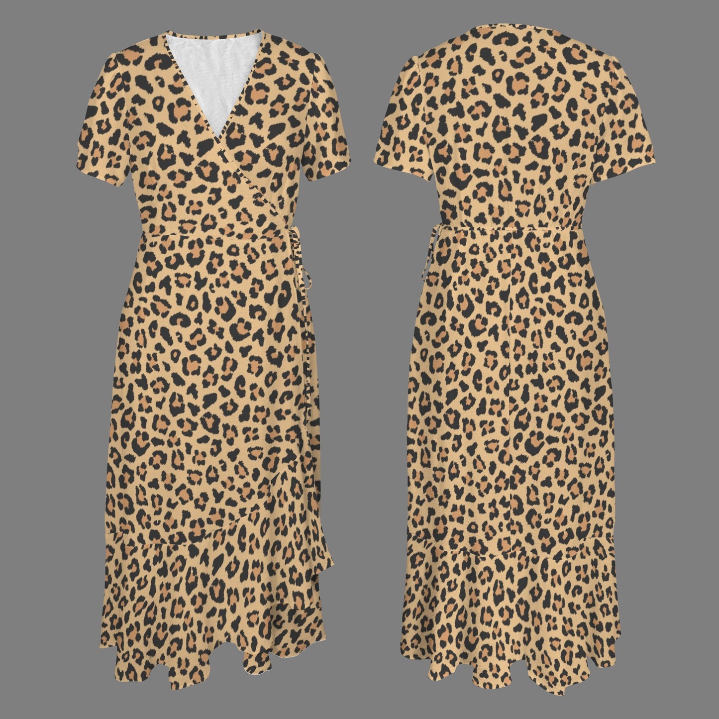 Long Dress Leopard Brown