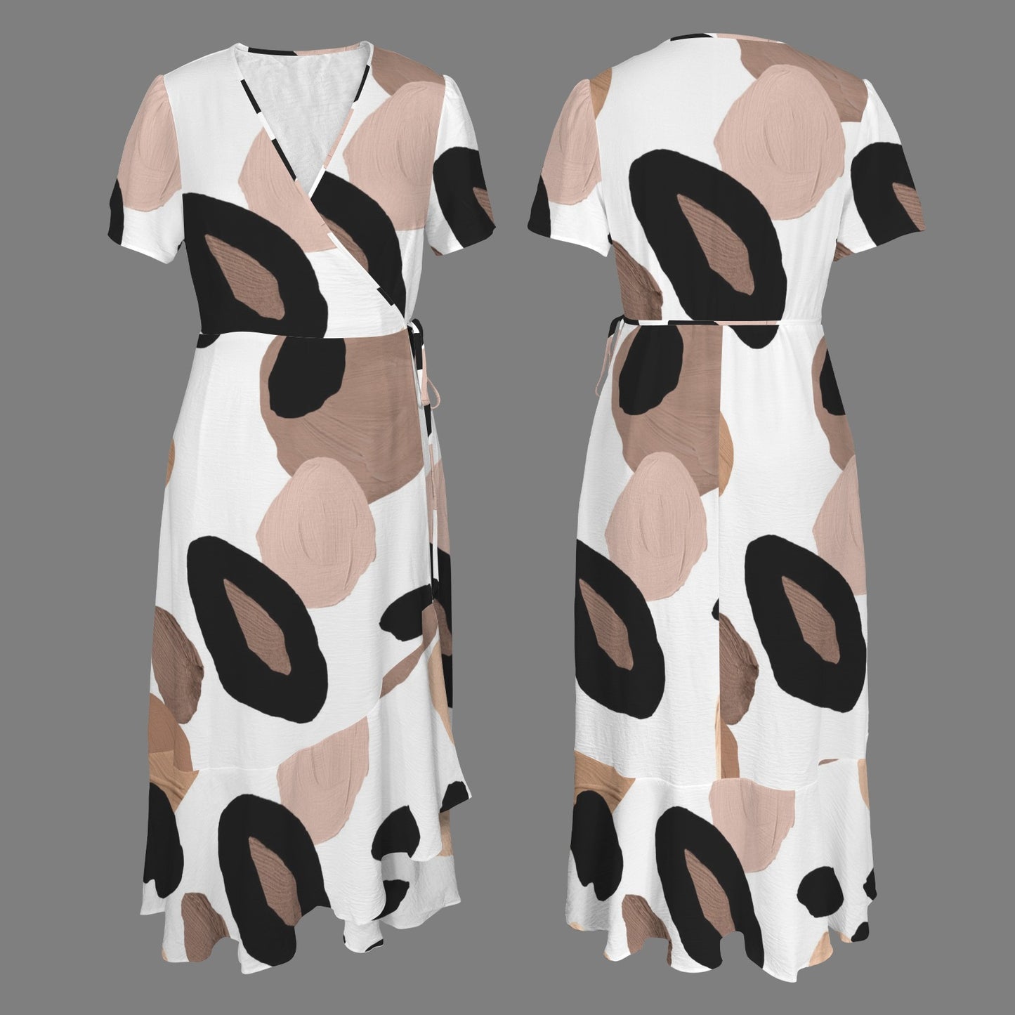 Long Dress Big Leopard White