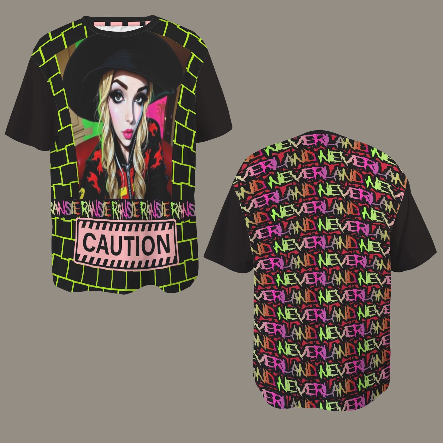 RANSIE CARTOO CAUTIONN T-SHIRT