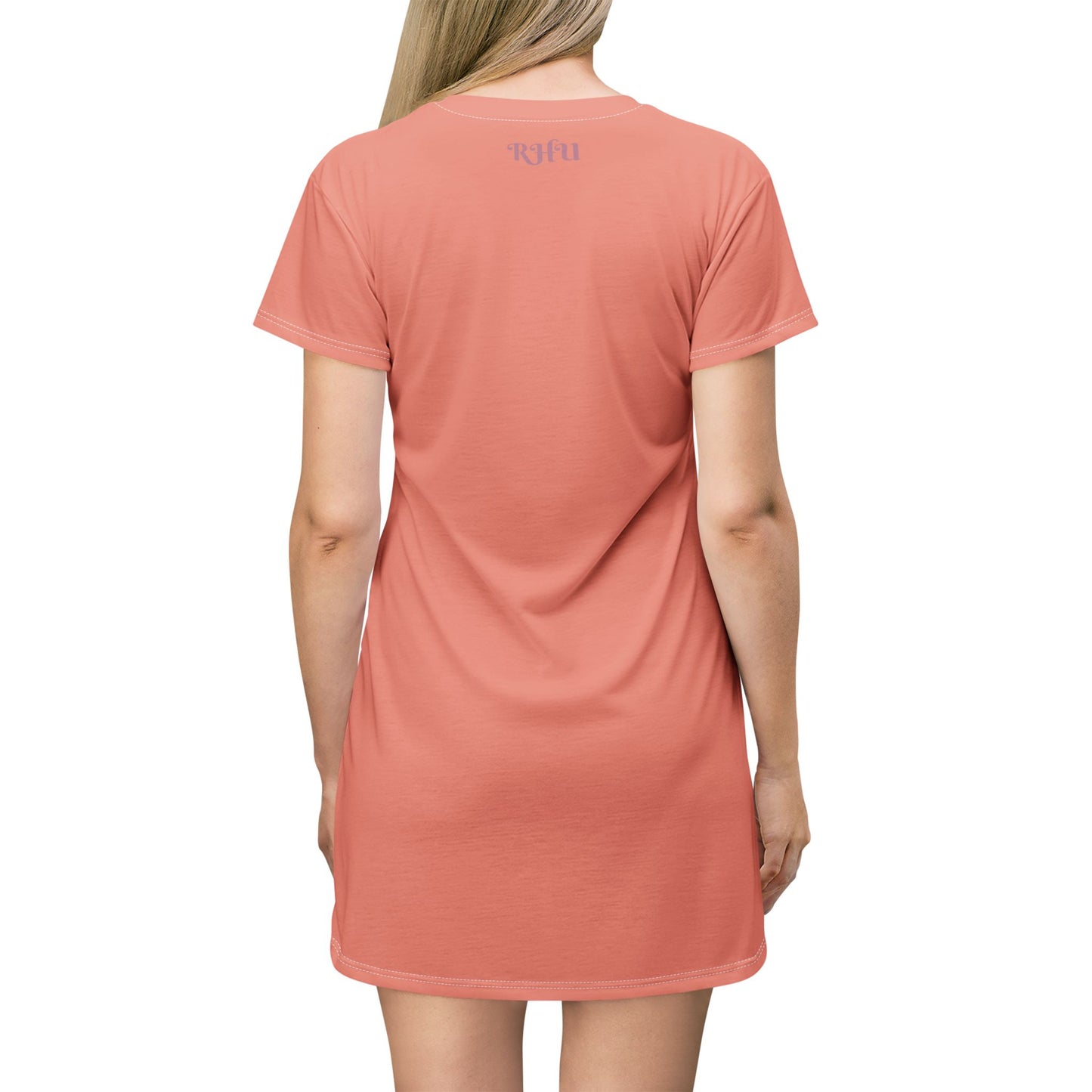 LINFA Chaos In The Heart T-Shirt Dress Rosa Antico