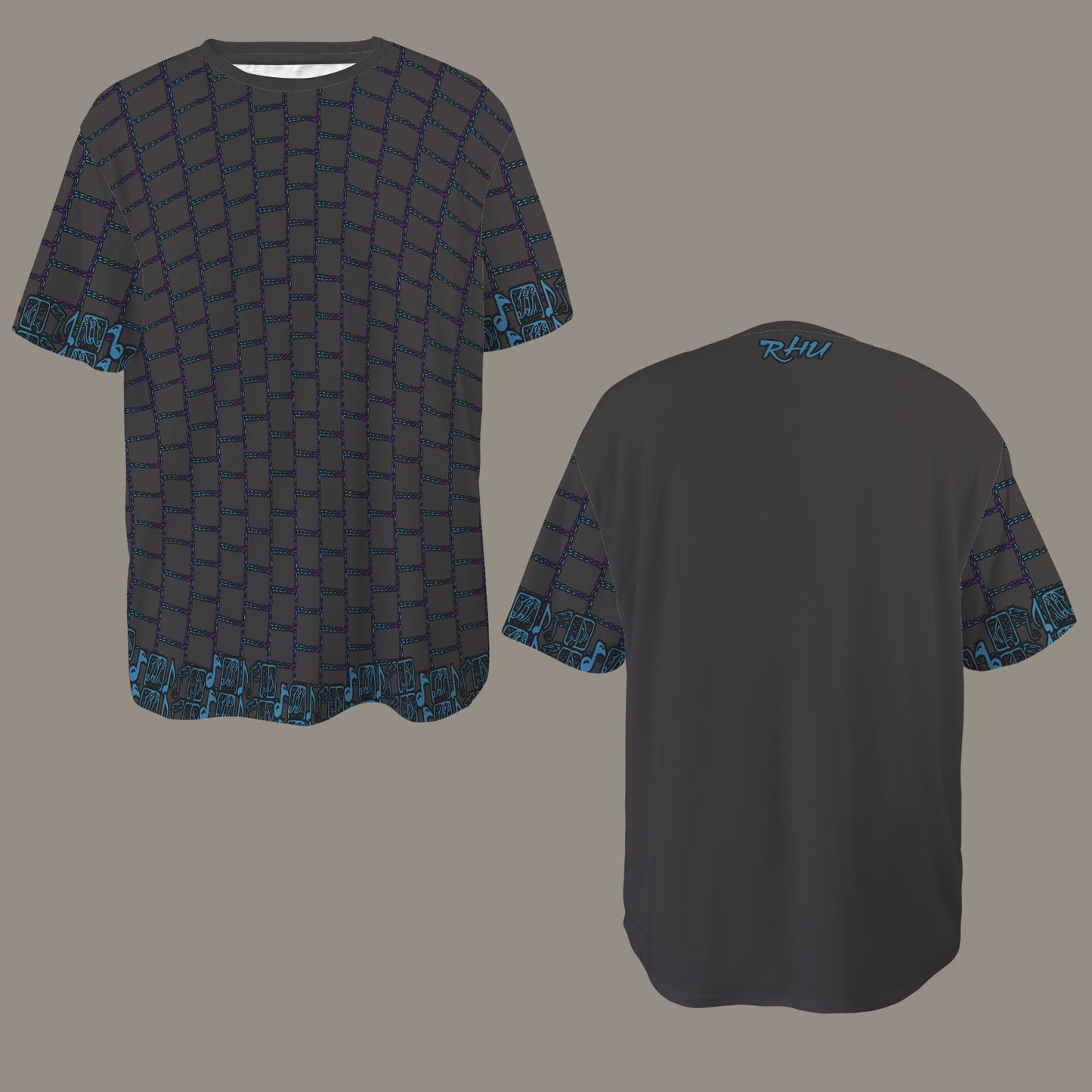 Hidden Name T-shirt Dark Grey Notes