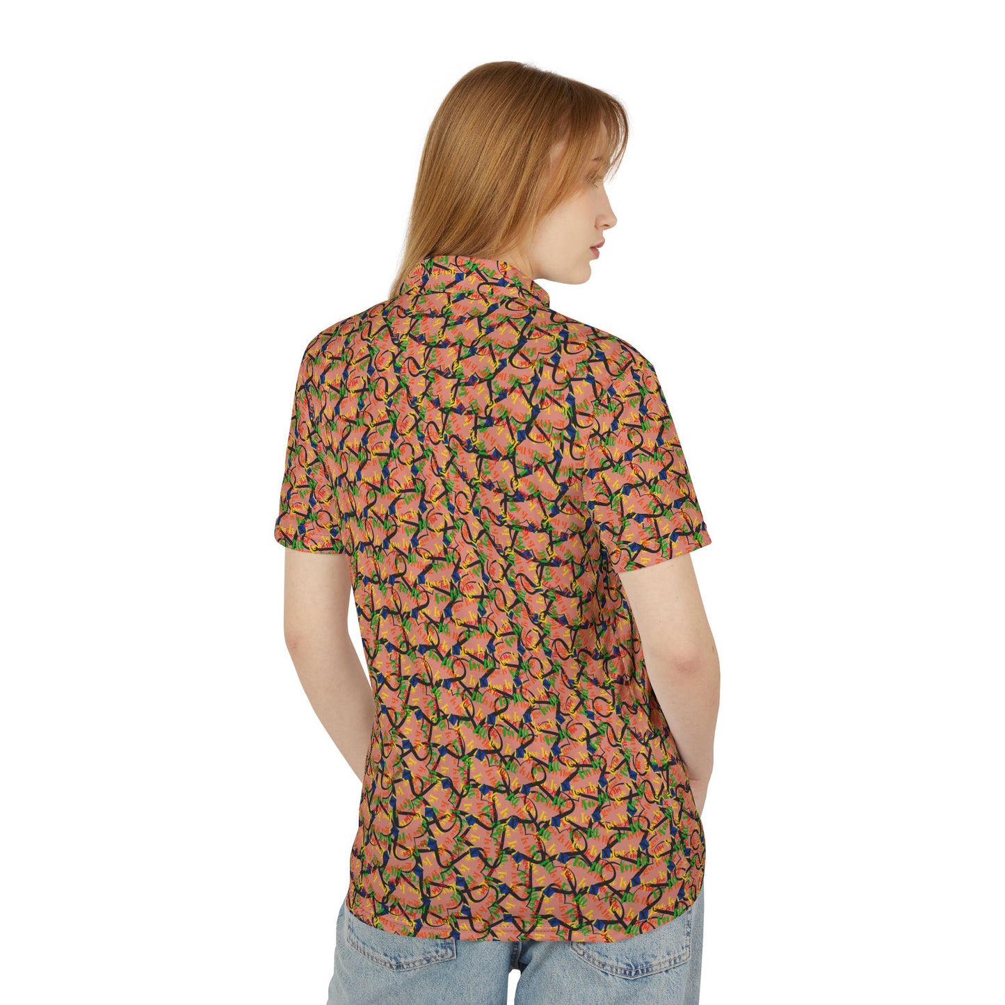 LINFA Chaos Unisex Polo Shirt Salmon