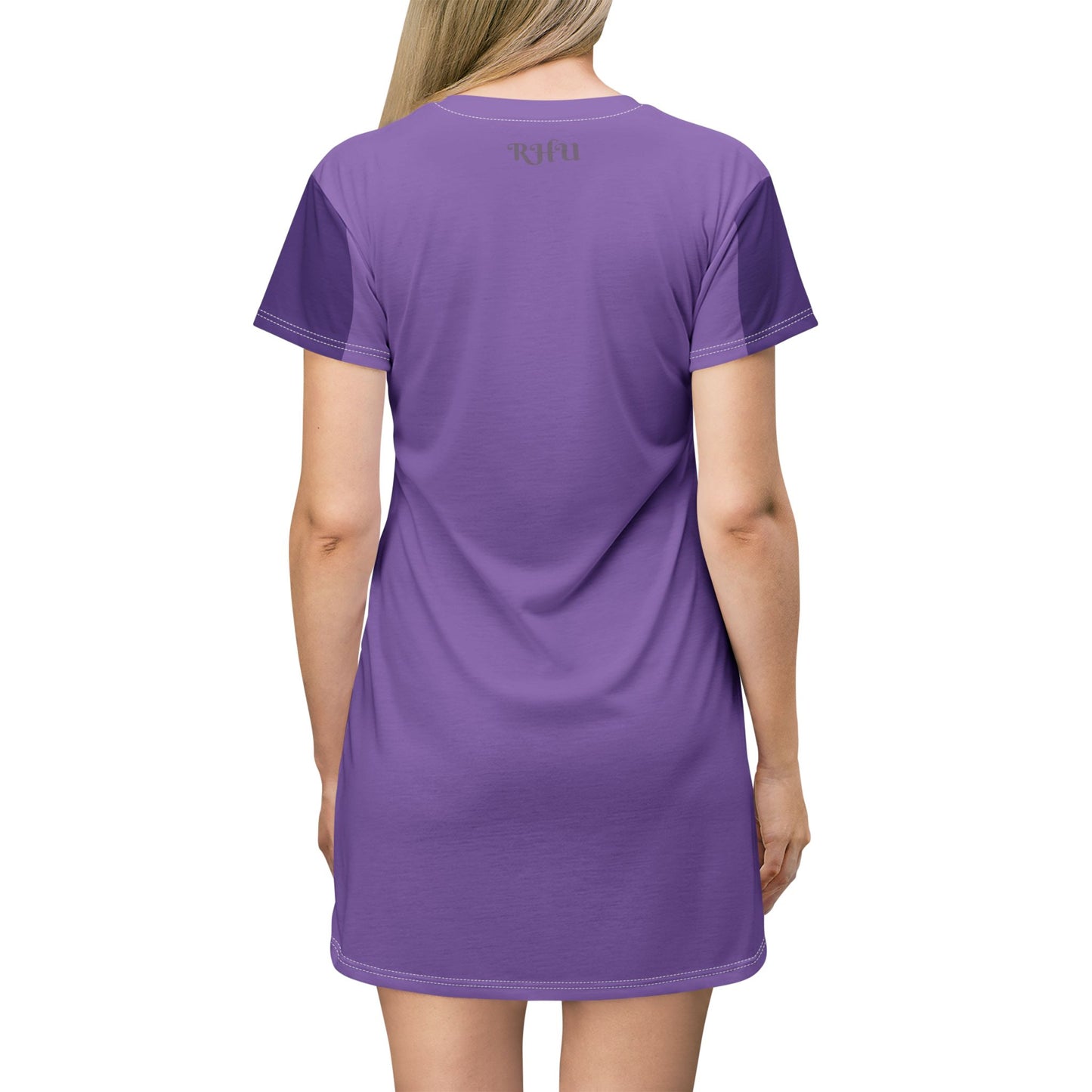 LINFA Chaos In The Heart T-Shirt Dress Light Purple