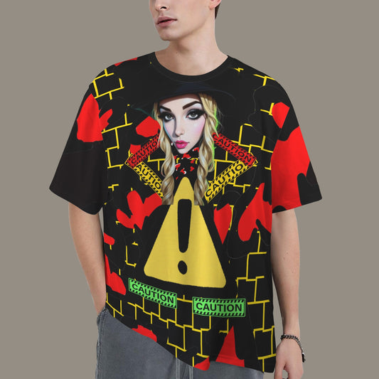 RANSIE CARTOON YELLOW/BLACK WALL HEARTS