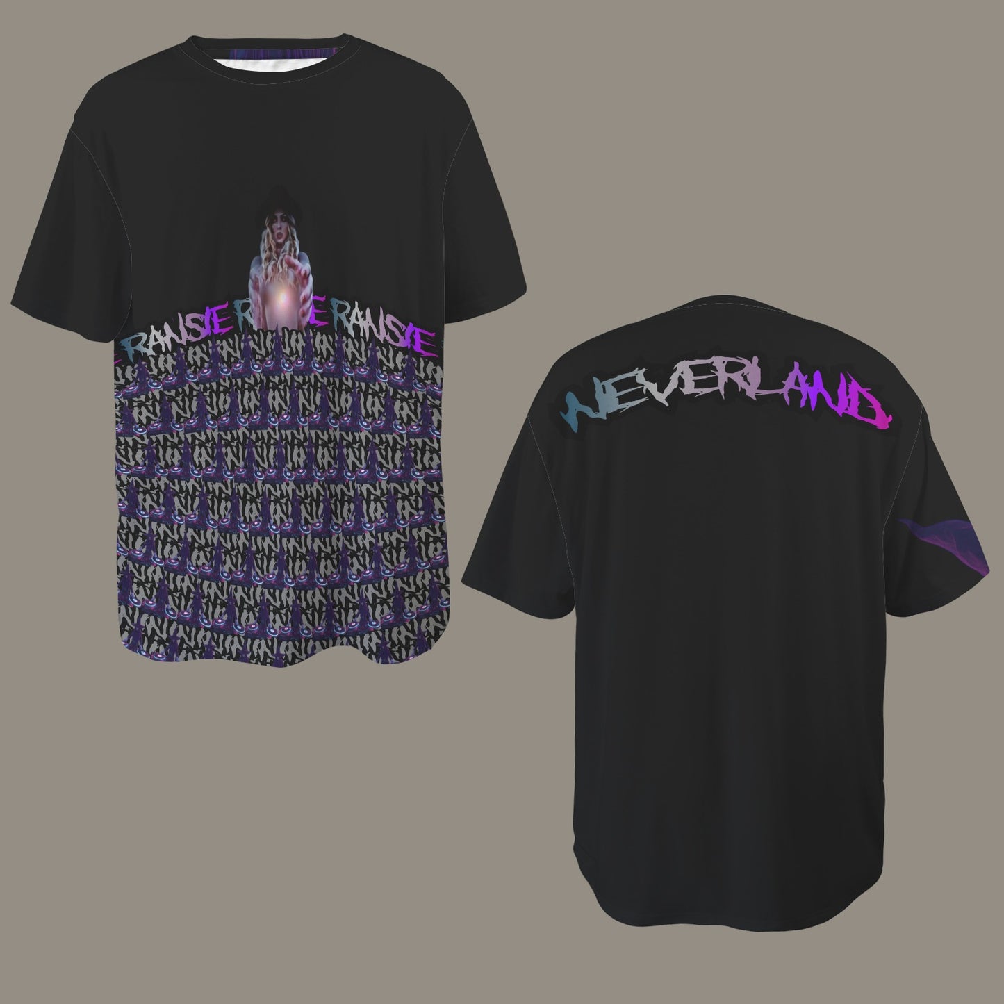 RANSIE IN NEVERLAND FIGURE T-SHIRT DJ GREY