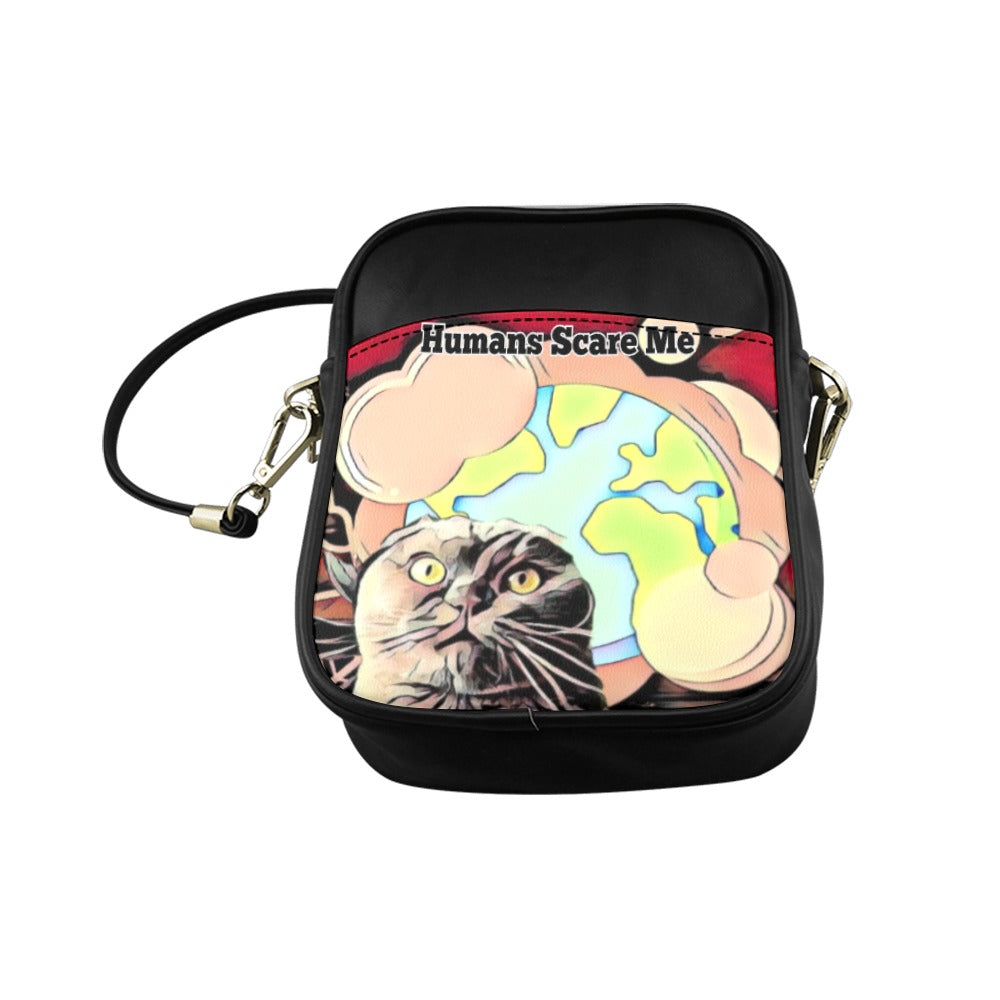 Humans Scare Me Sling Bag (No Skeletons)
