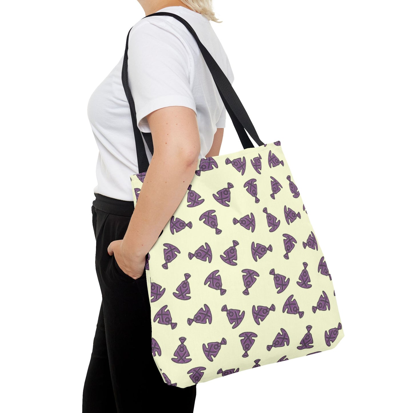 Buddha Tilt Tote Bag Pale Yellow