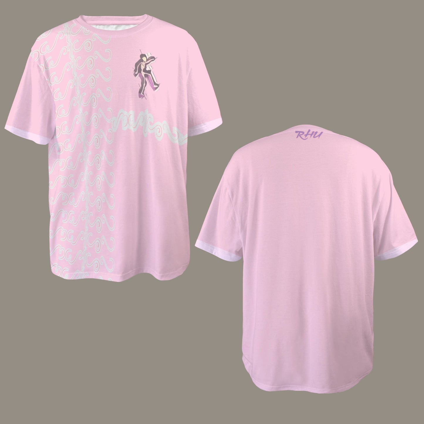 Hidden Name T-shirt Hot Hot Pink Lilac Black 7