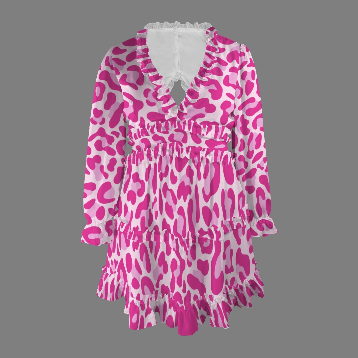 Dark Hot Pink/ Pink Leopard Dress