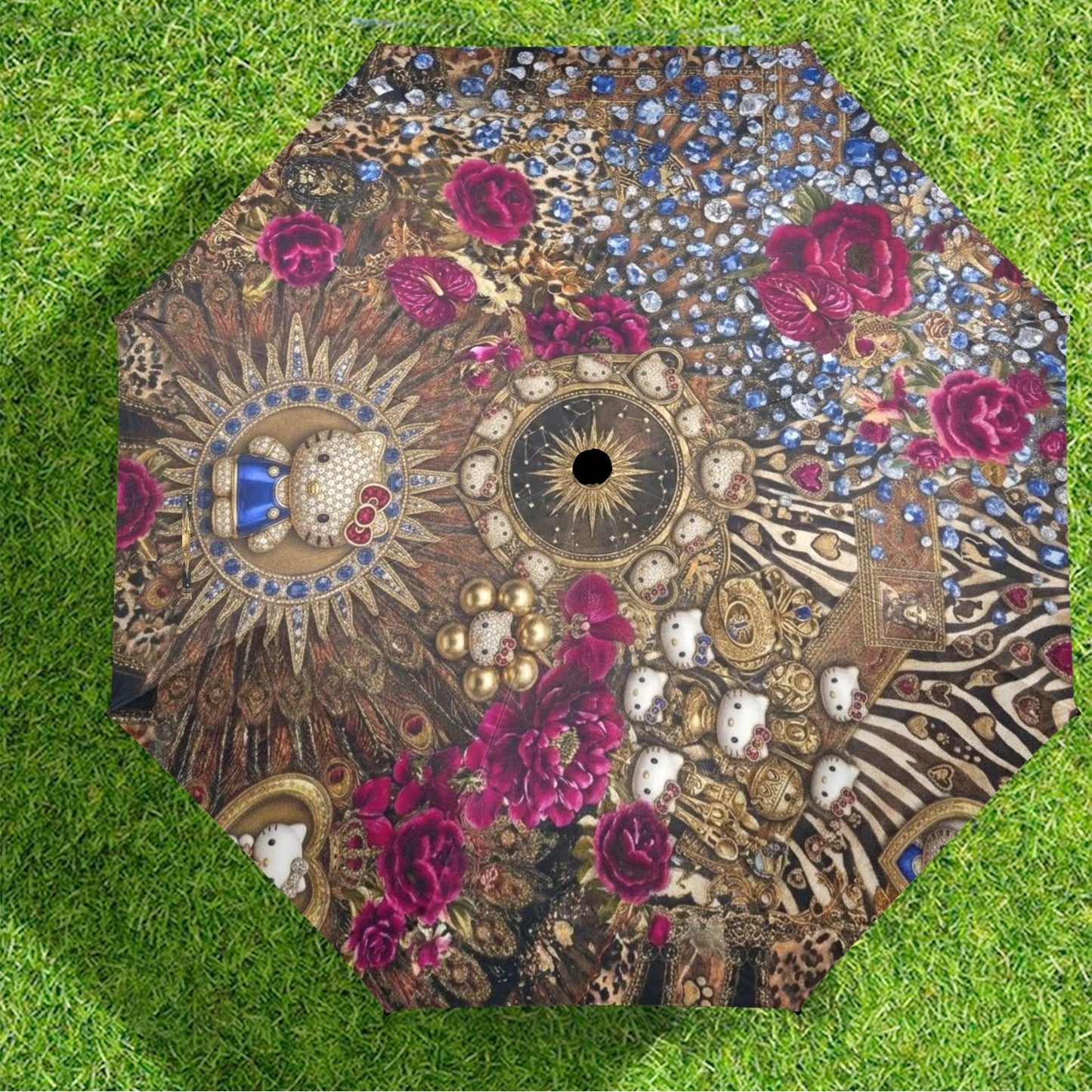 Kitty Leopard Gems Umbrella