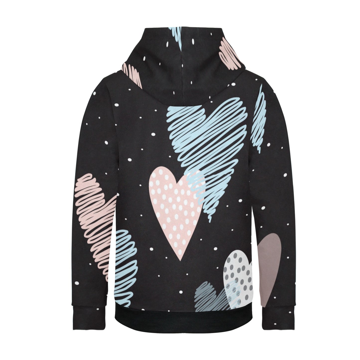 Cat & Hearts Fleece Hoodie