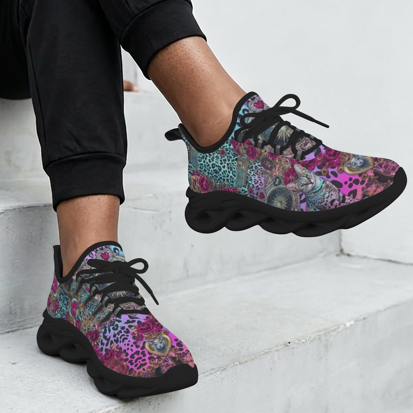 Leopard with Leo ladies running shoes