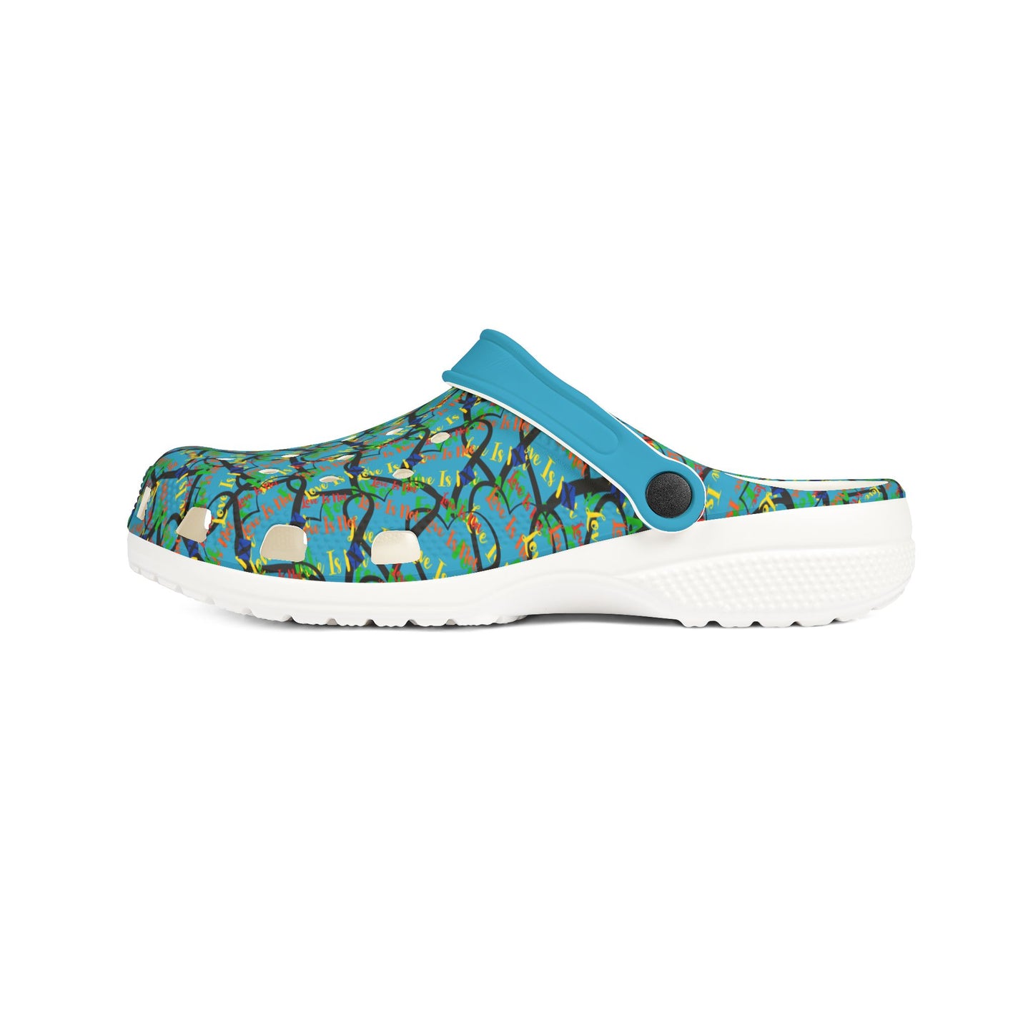 LINFA Chaos In The Heart EVA Foam Rubber Shoes Torquoise for Men and Women