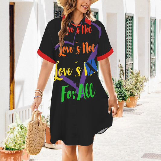 LINFA T Shirt Dress Short Sleeve Little Hearts Back