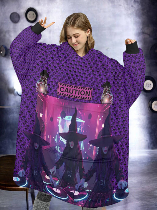 Ransie in Neverland Wearable Hoodie Blanket Purple