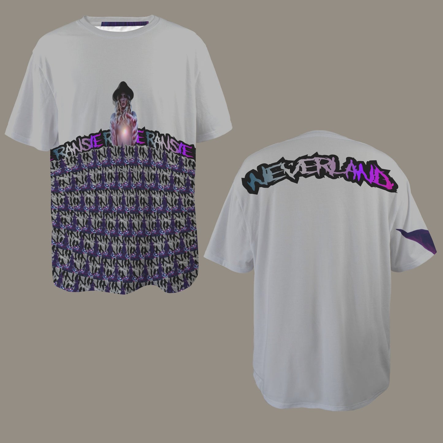 RANSIE IN NEVERLAND FIGURE T-SHIRT DJ GREY