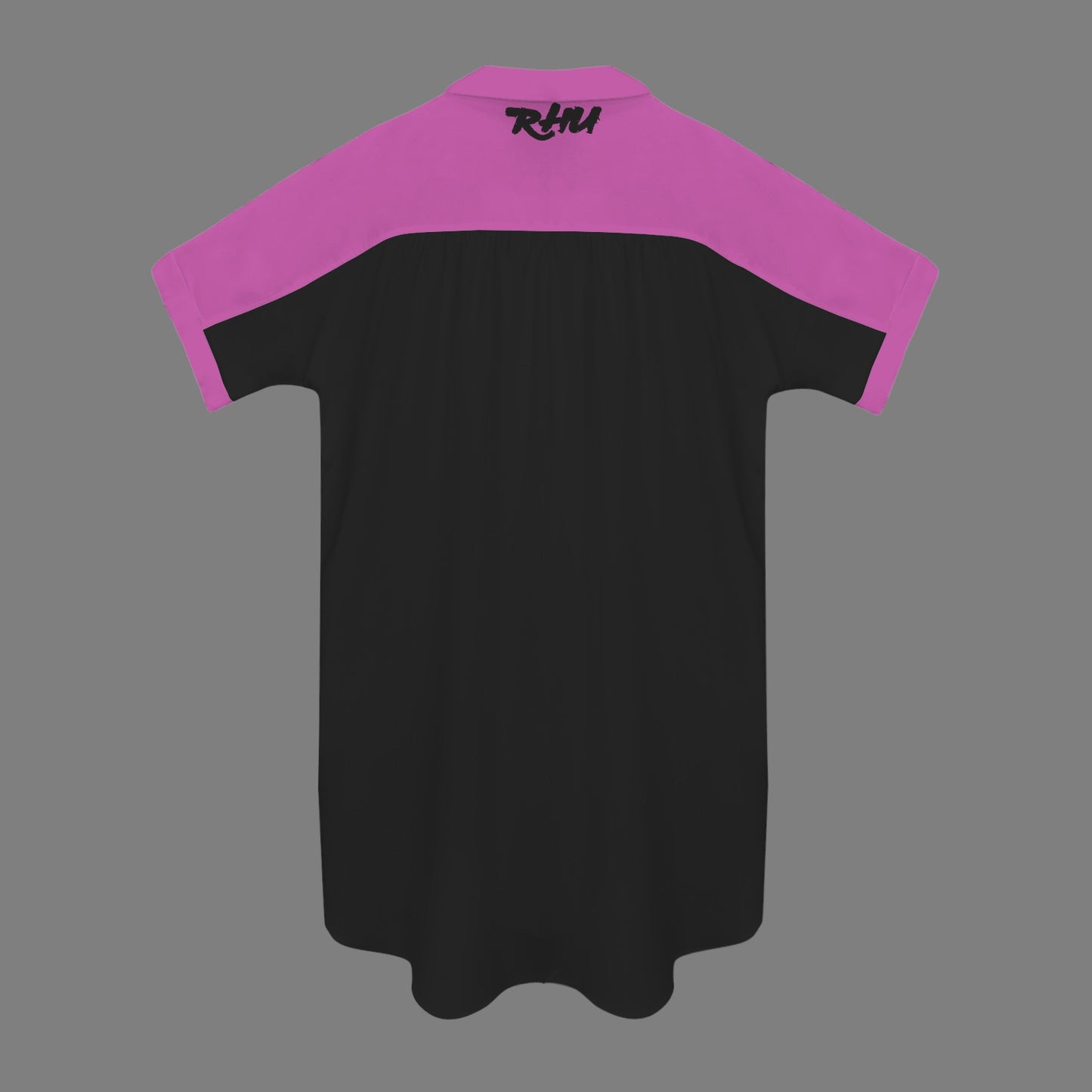 Hearts Down T-Shirt Dress Lapel Buttons