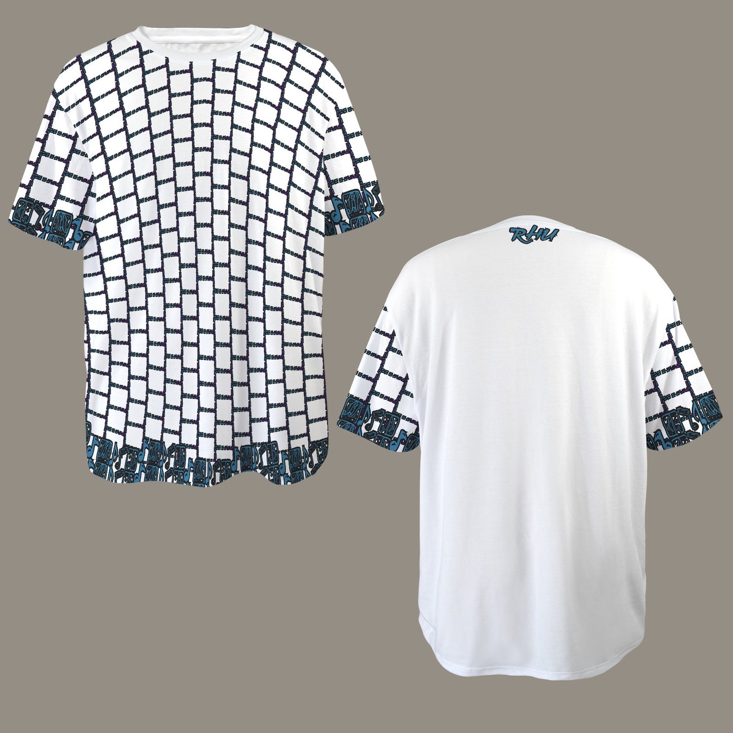 Hidden Name T-shirt White Notes