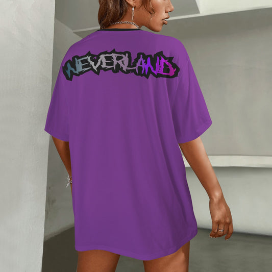 RANSIE IN NEVERLAND FIGURE GHOSTS WALL BLUE T-SHIRT