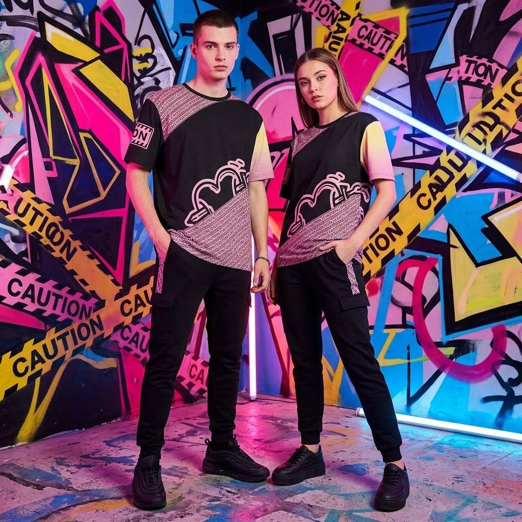 CAUTION Love Kills T-Shirt -Black
