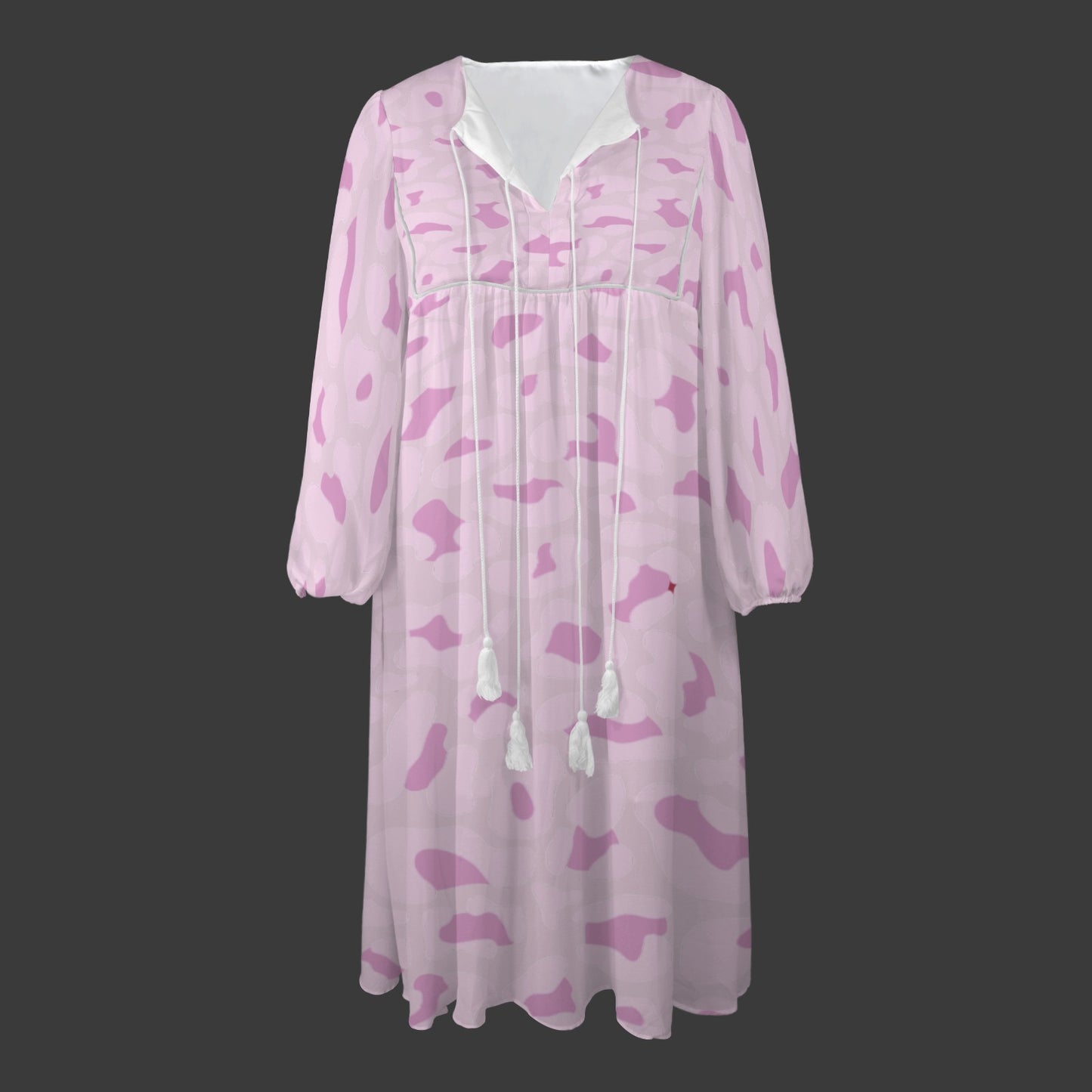 Light Pink Pink Leopard Long Dress