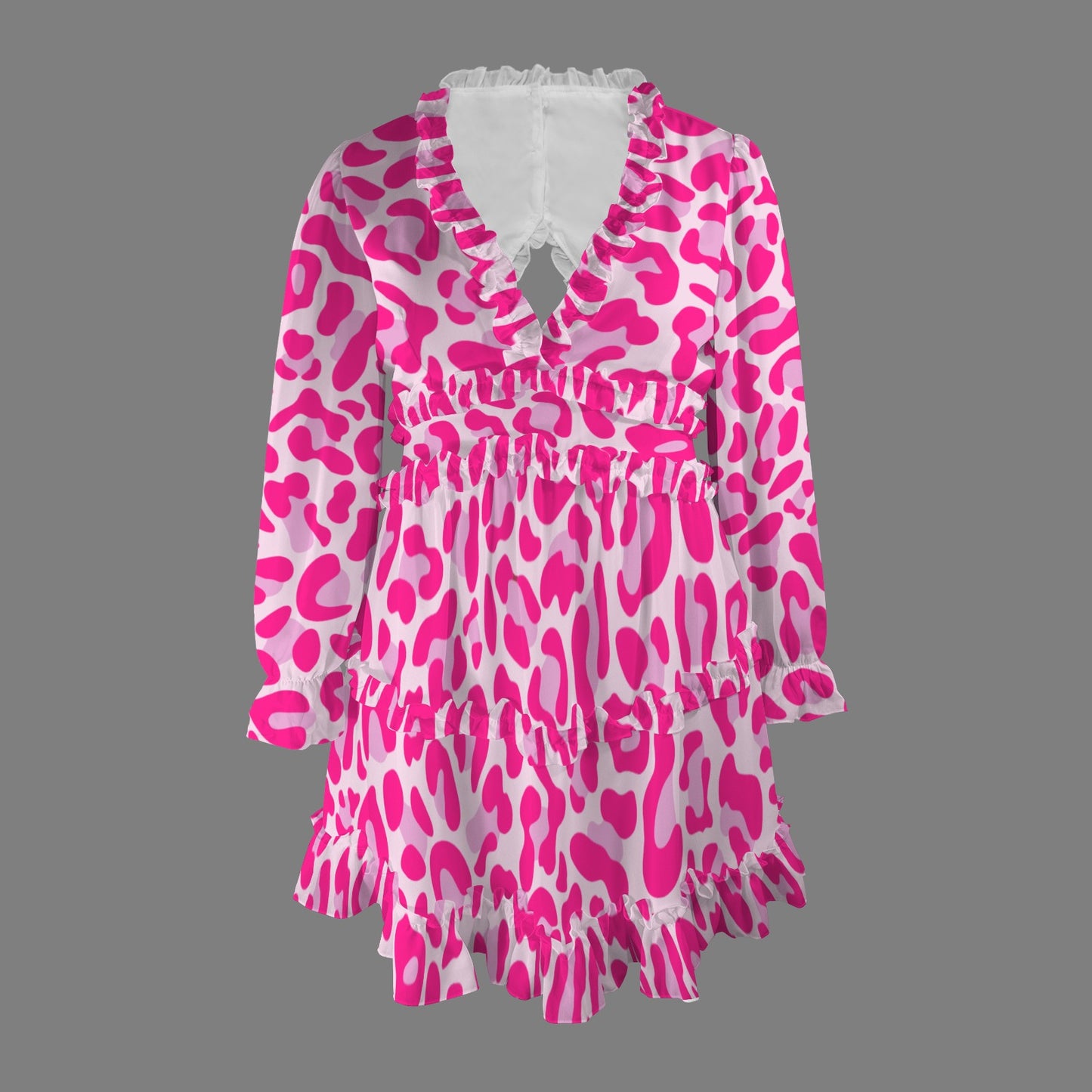 Hot Pink/ Pink Leopard Dress