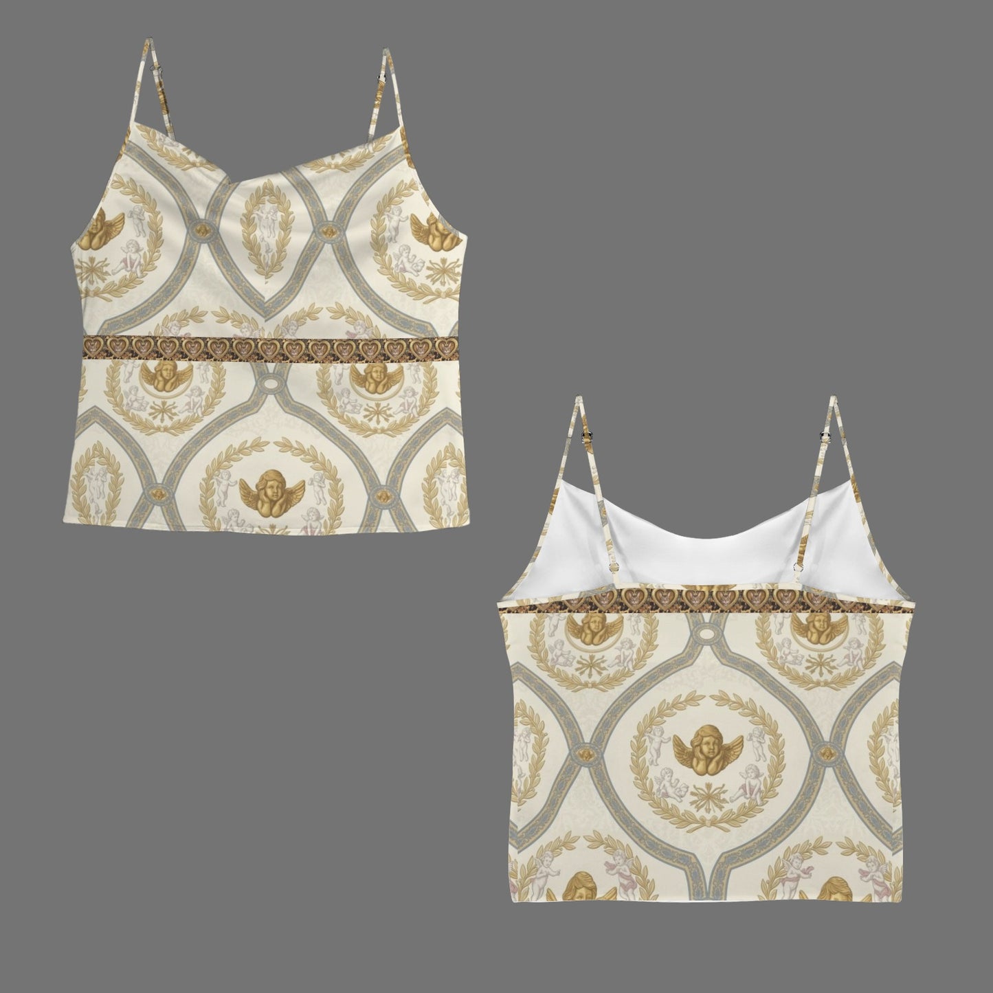 A Leopard Fantasy Silk Satin Cami Top