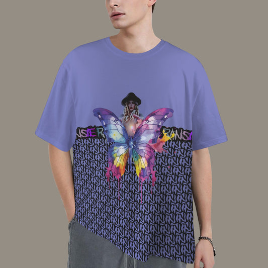 RANSIE IN NEVERLAND FIGURE GHOSTS WALL BLUE T-SHIRT