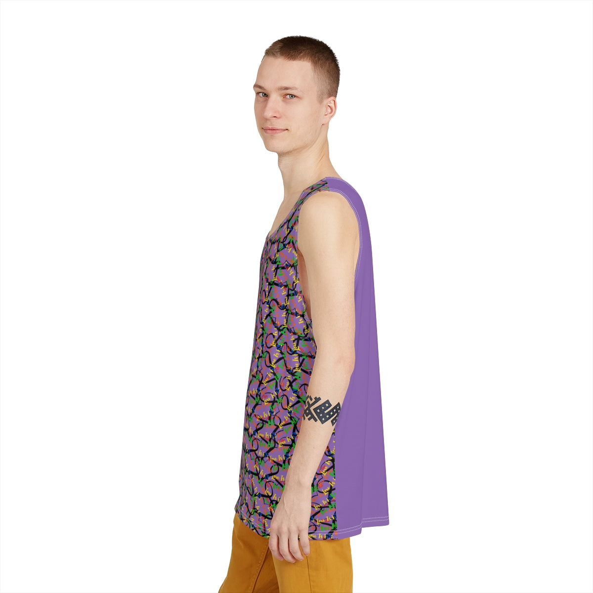 Chaos In The Heart Men's Tank Light Purple