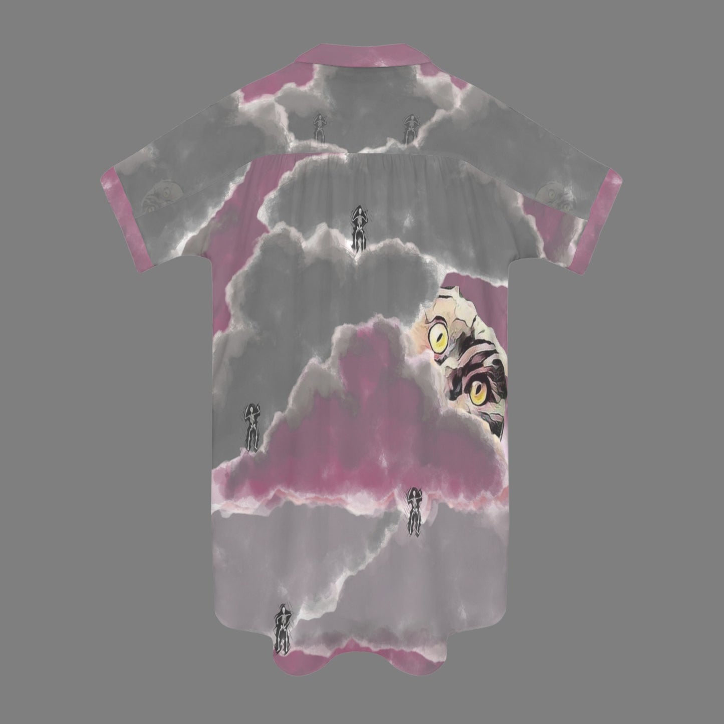 Humans Scare Me Jimmy Cloud T-Shirt Dress Grey