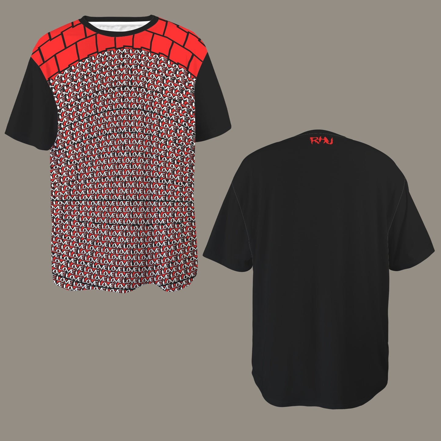 SE SON ROSE - RED LOVE WALL SMALL LOVE 2 - BLACK