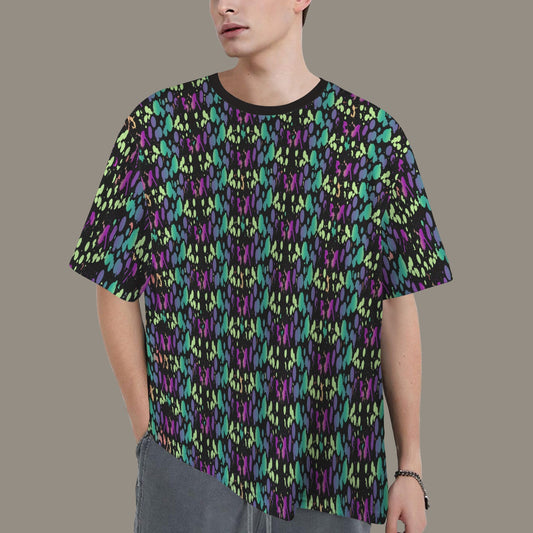Hidden Name T-shirt Multicolor Green Multi Black Ransie Pattern 2
