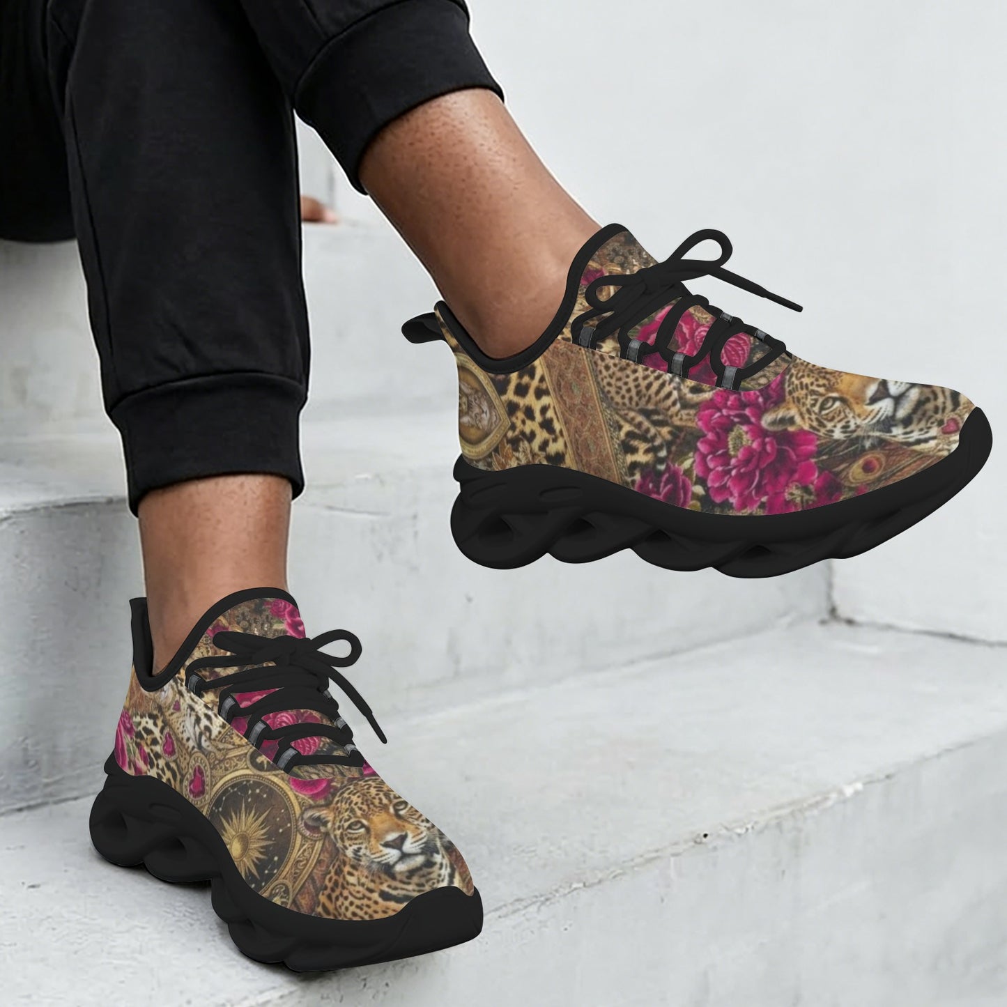 Leopard with Leo ladies running shoes