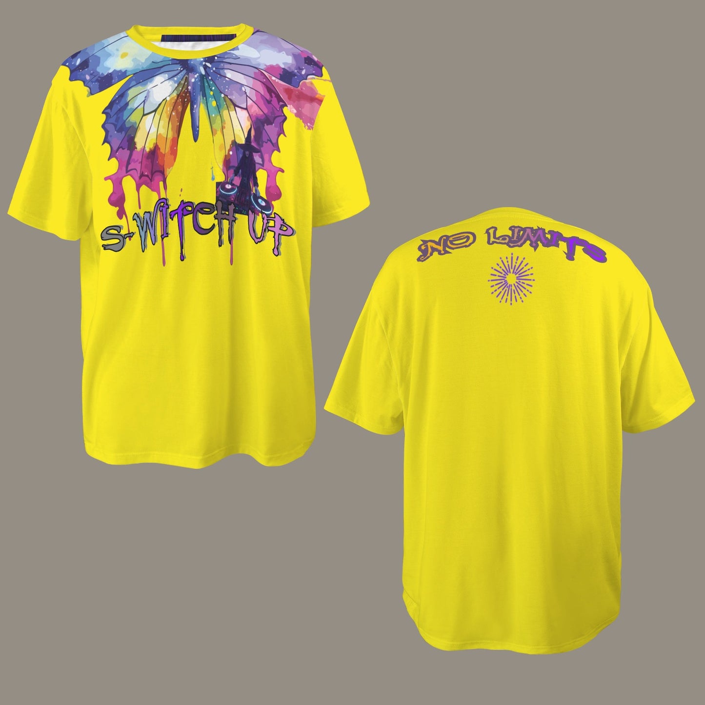 S-WITCH UP WAVE BUTTERFLY T-SHIRT YELLOW