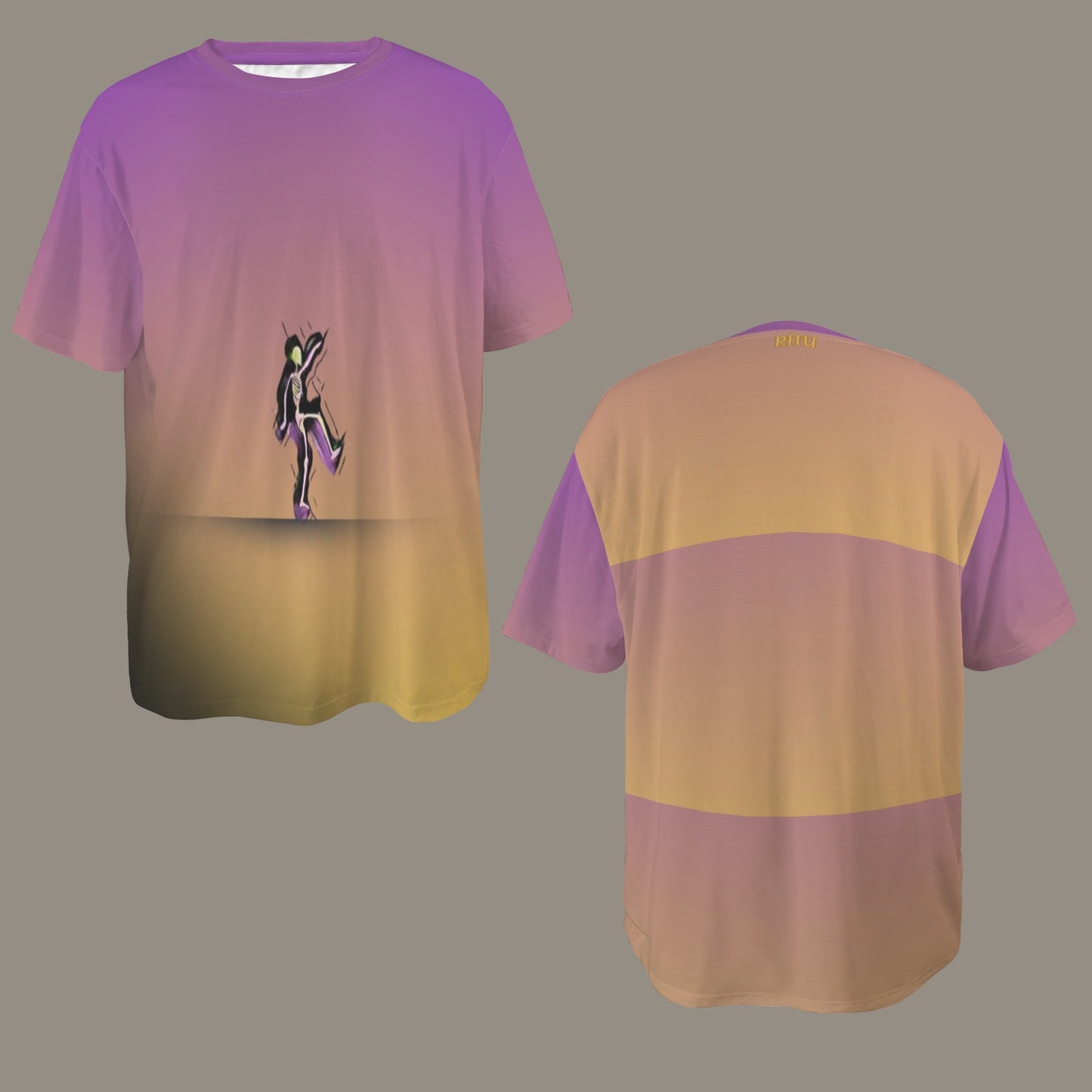 HSM T-shirt Skeleton Purple Brown