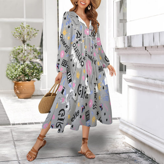Be Amazing Long Dress Grey