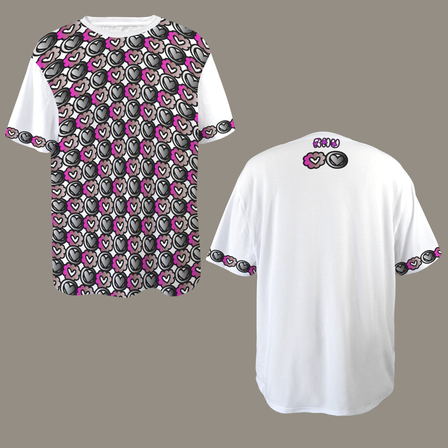 SE SON ROSE T-SHIRT - HEARTS WHITE