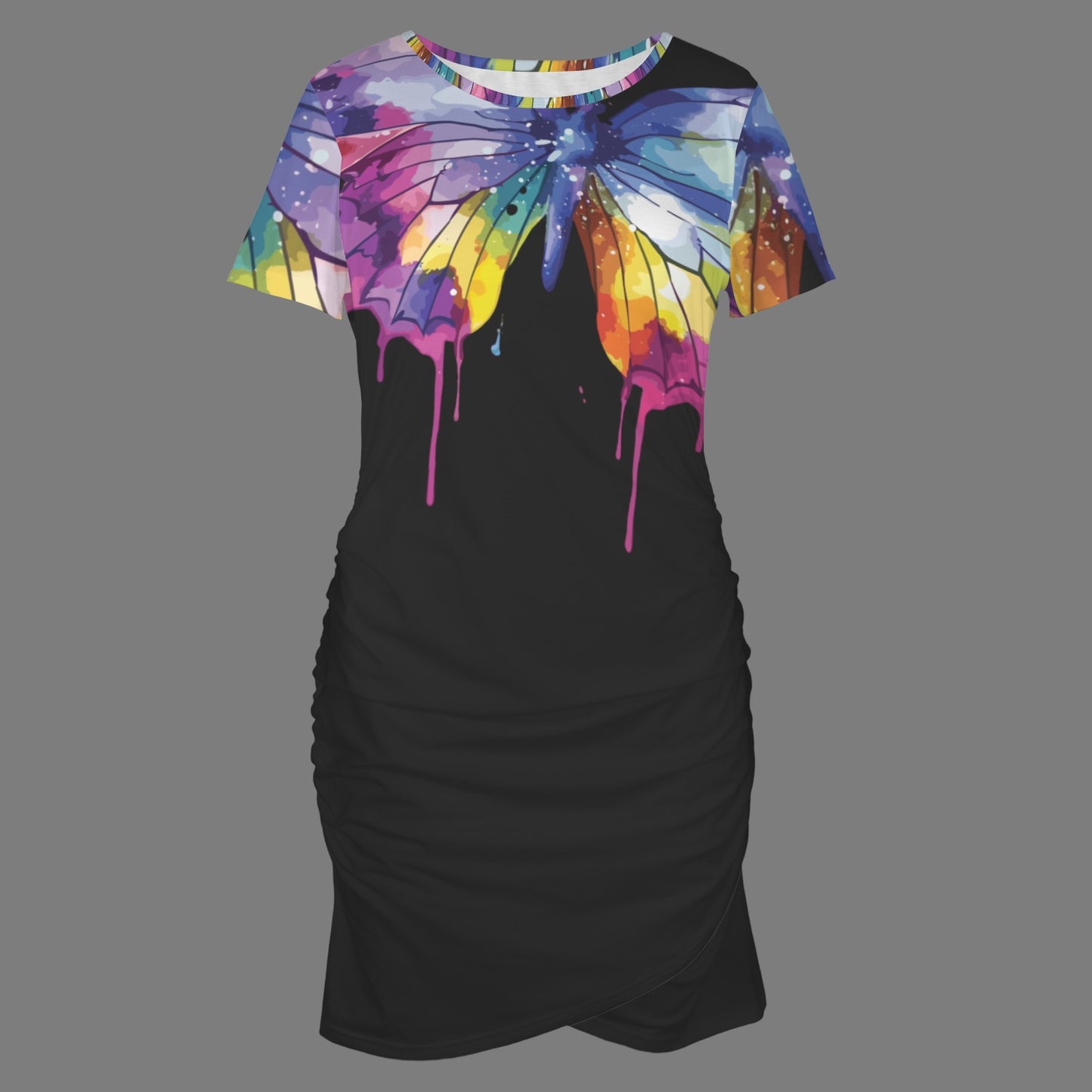 Butterfly Black Bodycon Dress