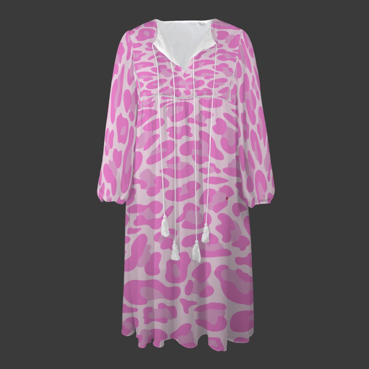 Pink Leopard Long Dress