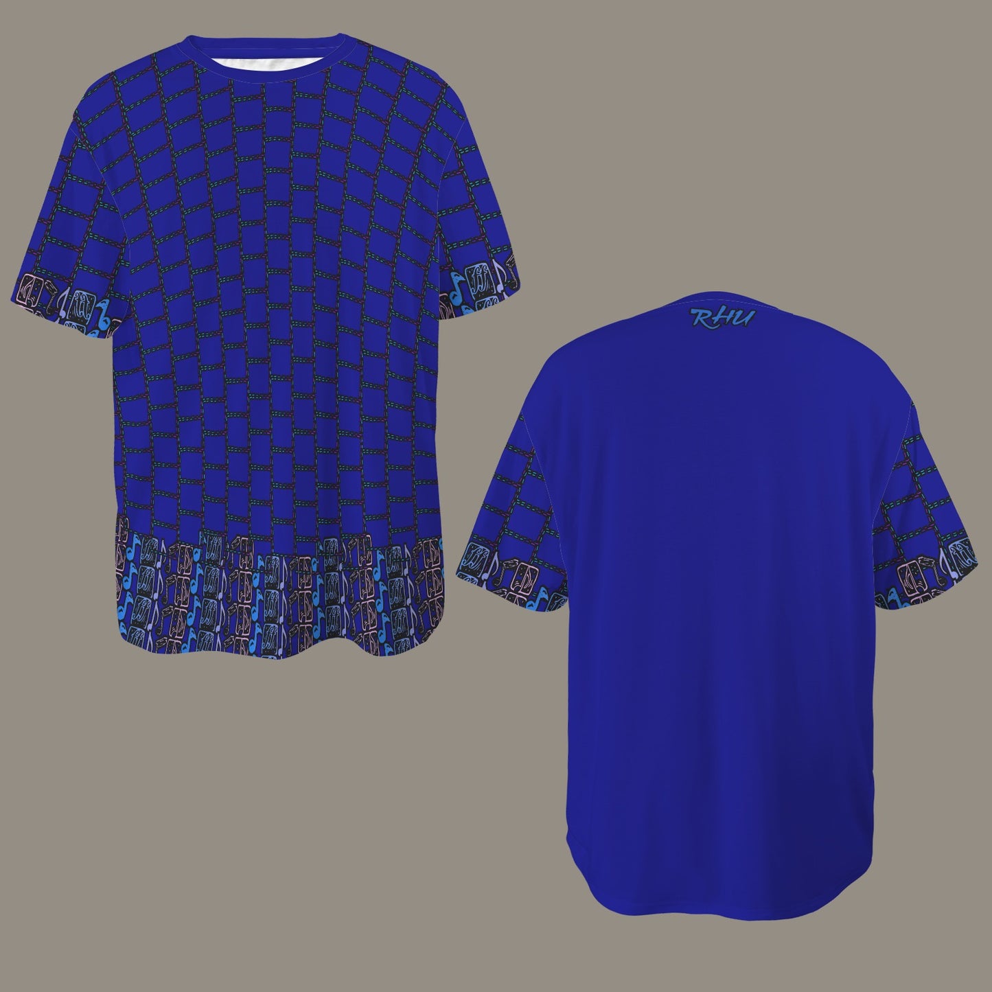 Hidden Name T-shirt Blue Notes