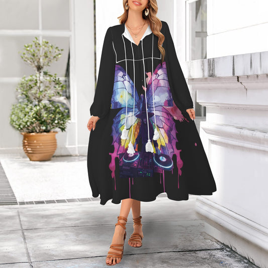 S-Witch Up Sleeve Long Dress