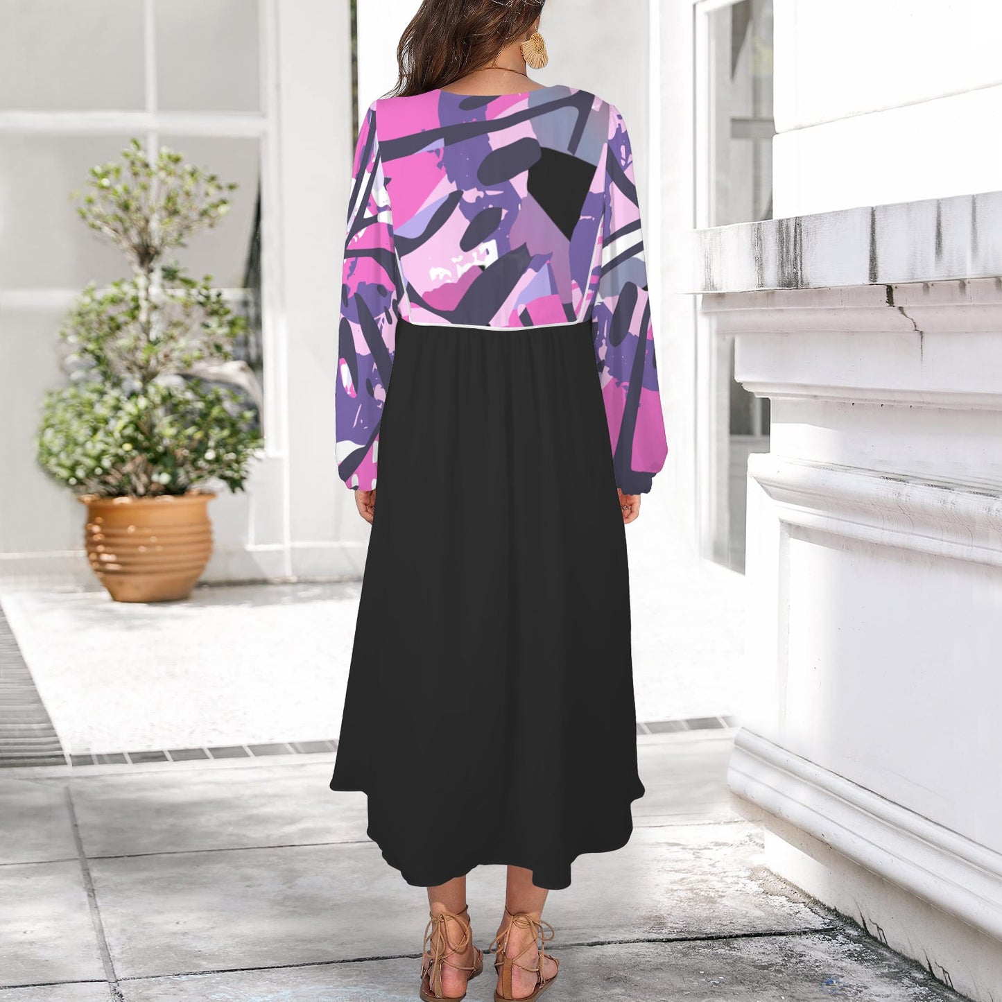 Disc Long Dress 2