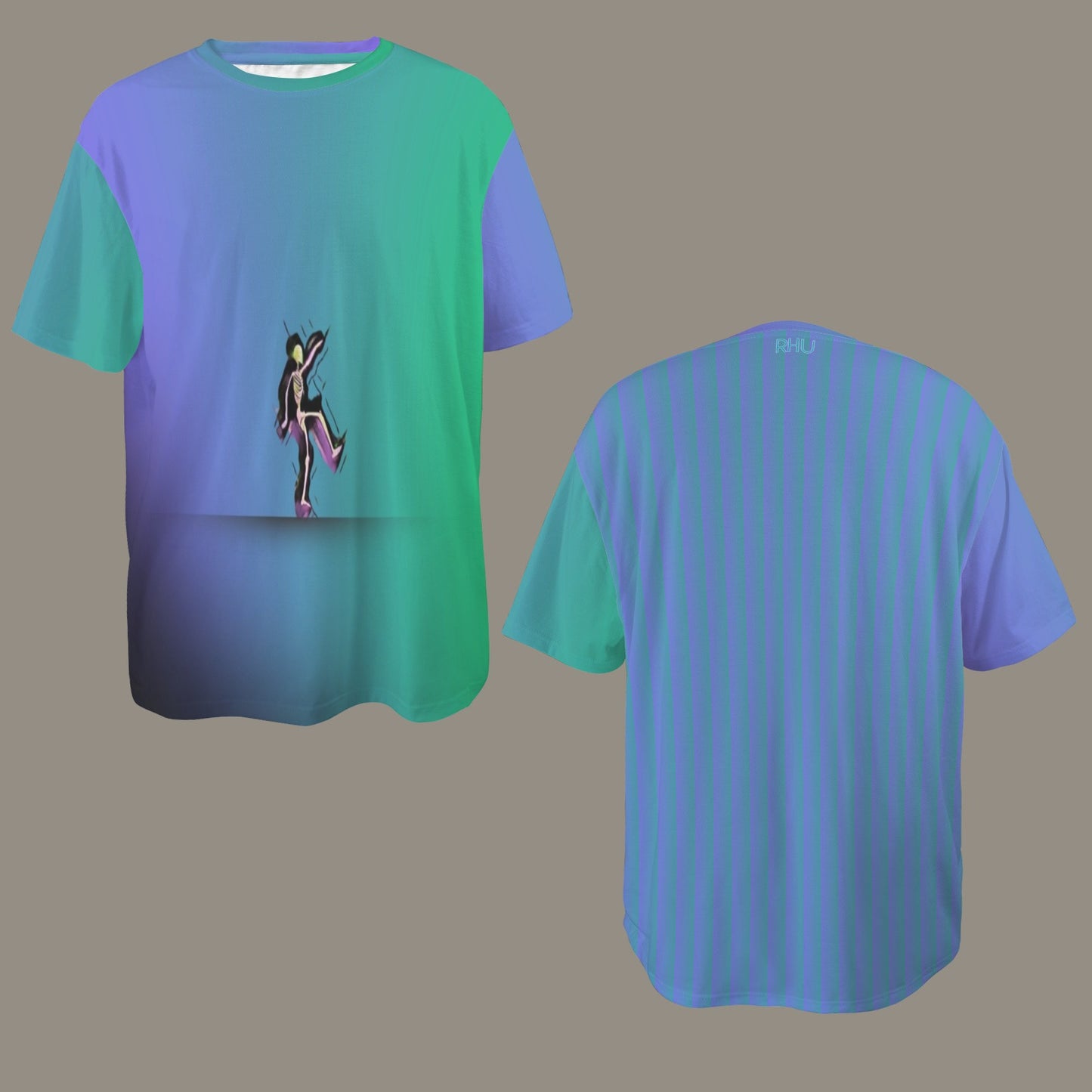 HSM T-shirt Skeleton Green Blu