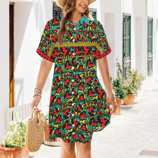 Caution Mosquitoes T Shirt Dress Verde Acqua