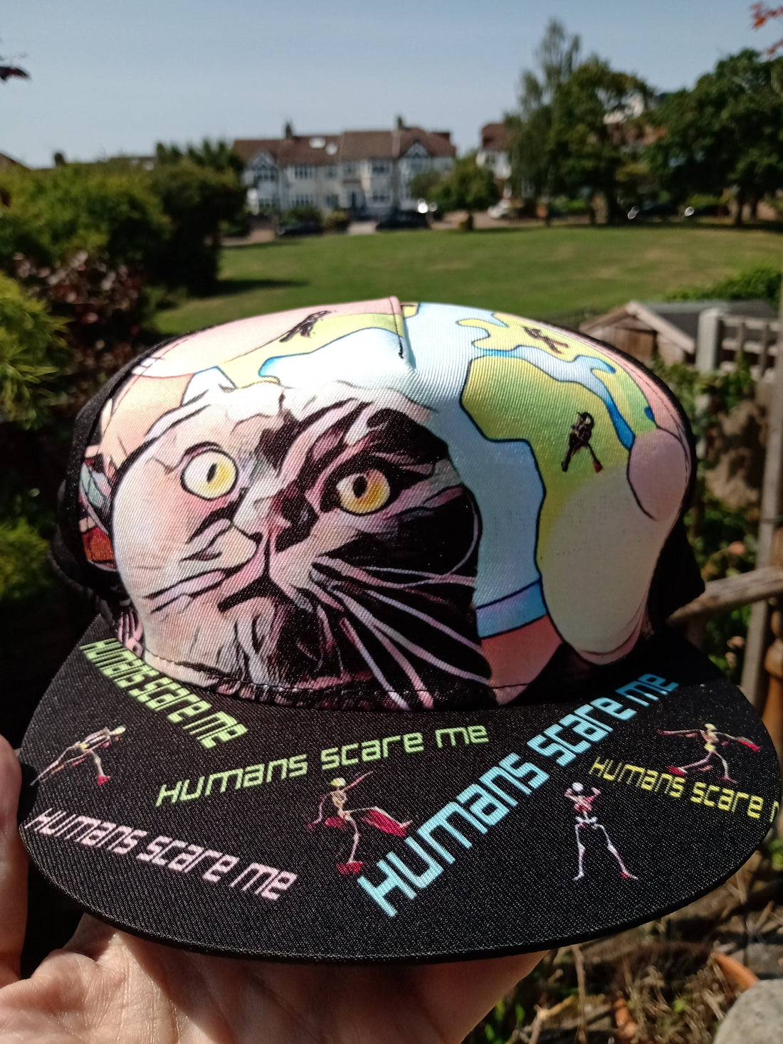 Humans Scare Me Snapback Cap