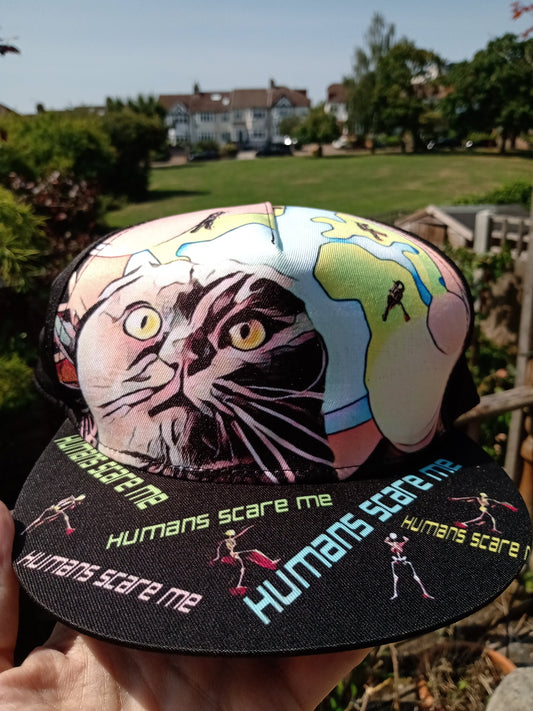 Humans Scare Me Snapback Cap