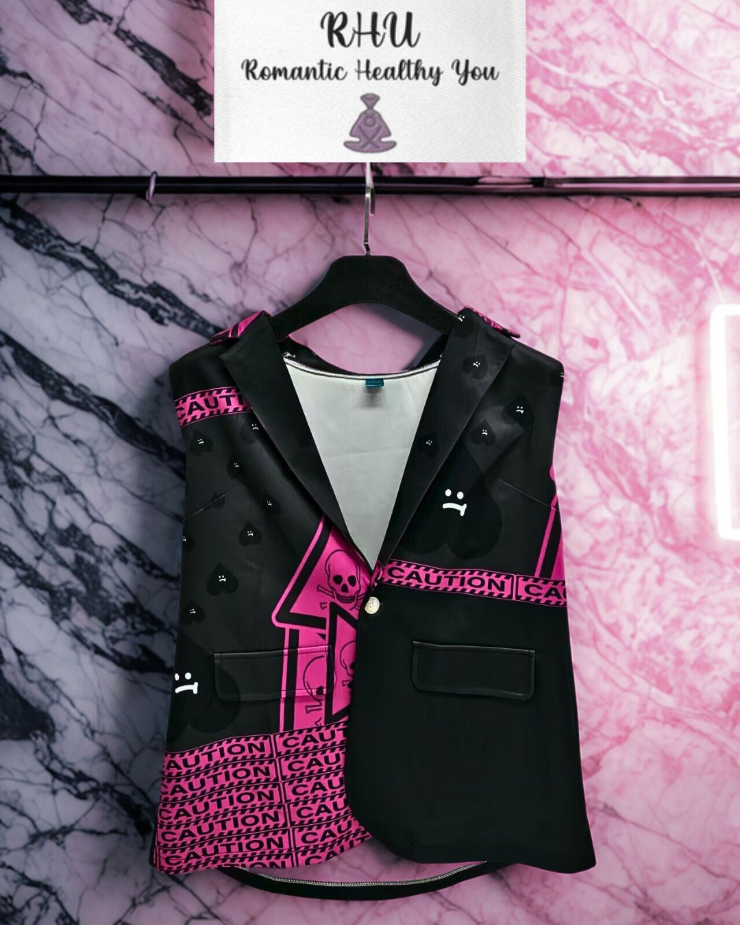 Pinky CAUTION Waistcoat V1