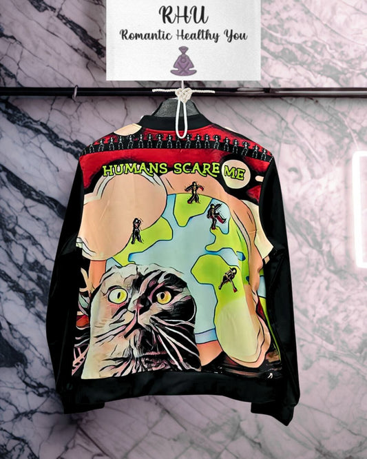 Humans Scare Me Jacket Black