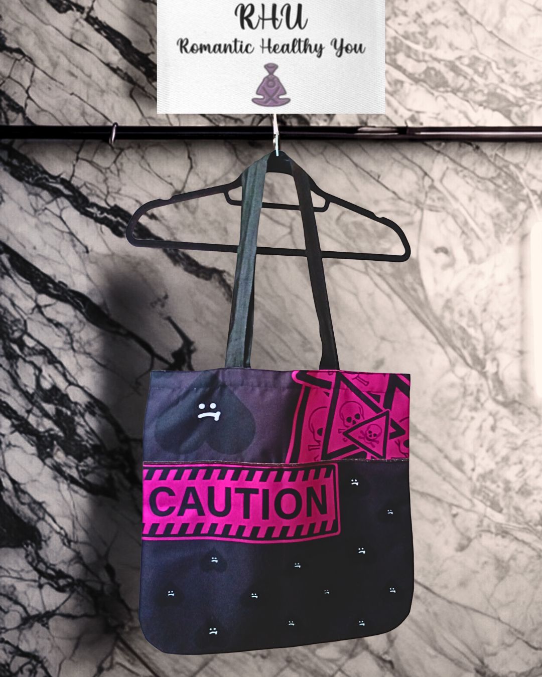 Pinky CAUTION Lightweight Tote Bag